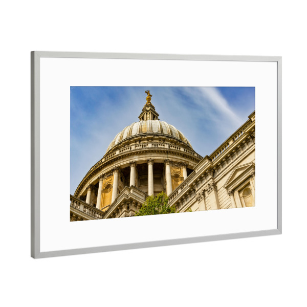 Poster mit Rahmen Silber "St. Pauls Cathedral" artboxONE - Städte,Städte / London,Reise / Länder