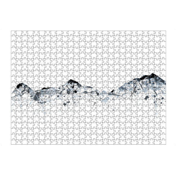 artboxONE Puzzle "Mountainsplash" artboxONE - Natur,Reise,Städte / Zürich - Berg,Gebirge,Grau,Anthrazit,Mönch,Eiger,Jungfrau,Schweiz - Bild berg
