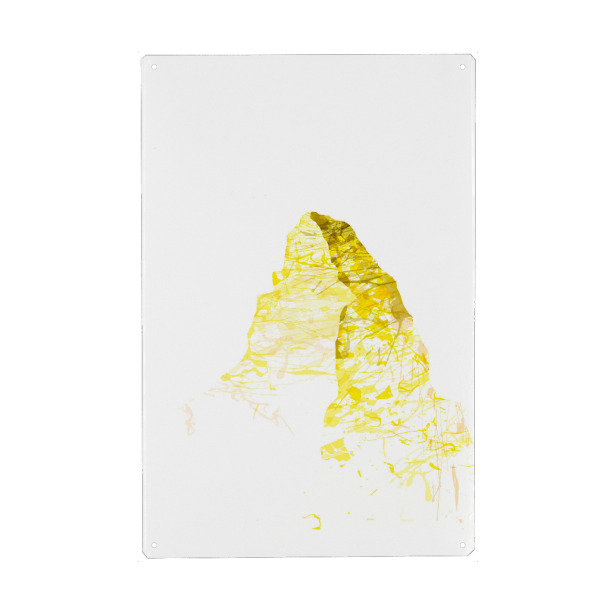 Holzbild "Mountainsplash Matterhorn yellow" artboxONE - Natur,Reise,Reise / Länder,Städte / Zürich