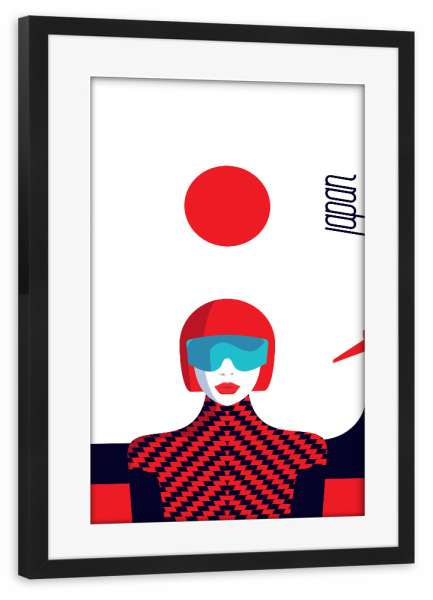 Poster mit Rahmen schwarz "Japan - Stylish Journey" artboxONE - Reise,Fashion,Reise / Länder
