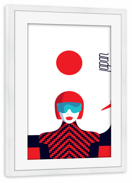 Poster mit Rahmen weiß "Japan - Stylish Journey" artboxONE - Reise,Fashion,Reise / Länder