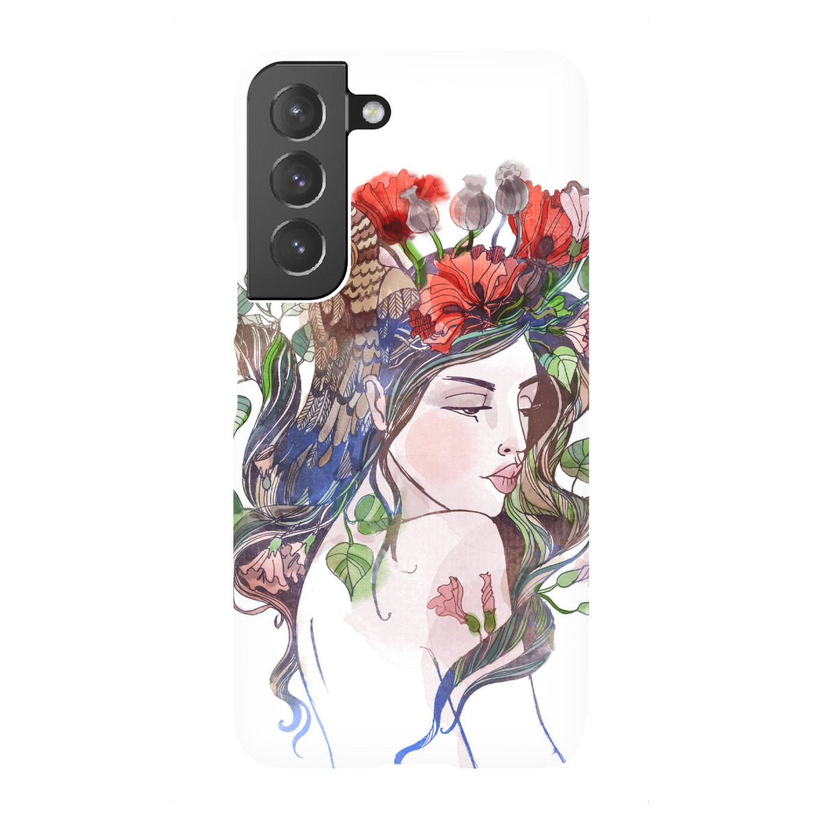 Samsung Galaxy "Nymphe mit Mohnblumen" Premium-Case Handyhülle artboxONE
