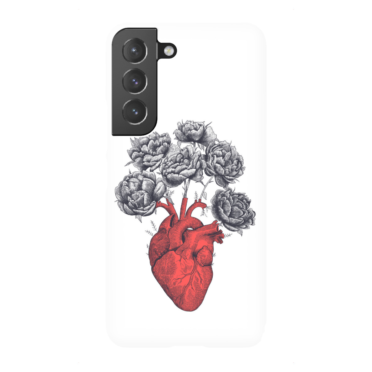 Samsung Galaxy "Heart with peonies" Premium-Case Handyhülle artboxONE