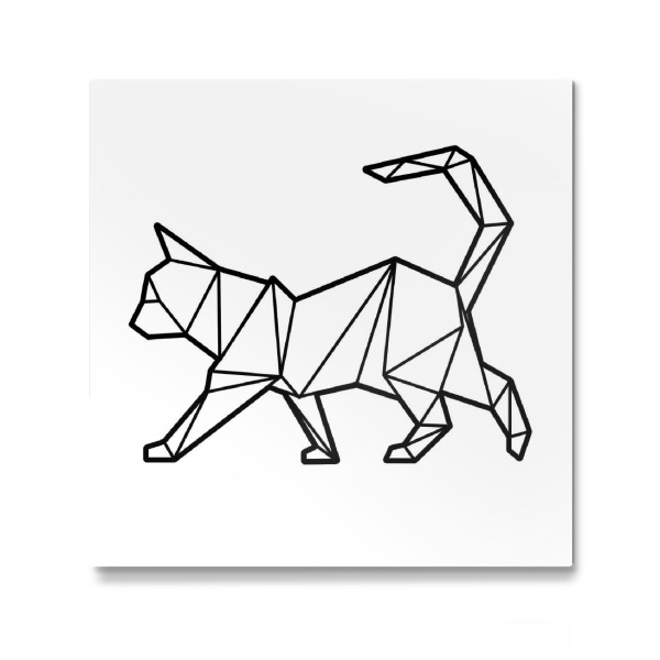 Galerie-Print "Geometrische Katze" 30x30 cm artboxONE