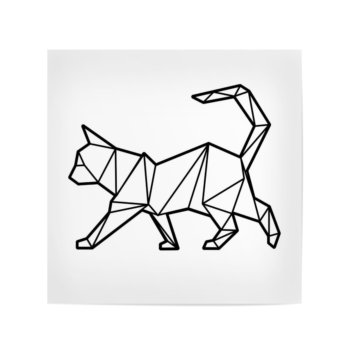 Геометрический рисунок кошки