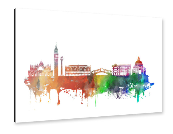 Alu-Dibond "Skyline of Venice Italy" 30x20 cm artboxONE