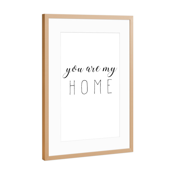 Poster mit Rahmen Kupfer "You are Home" artboxONE - Typografie,Menschen,Schwarzweiß,Liebe - Mutter,Mutter,Mutter,Mamma,Mamma,Mamma,Mamma,Mamma,Mamma