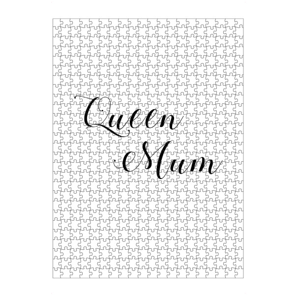Puzzle Ravensburger "Queen Mum" artboxONE - Typografie,Schwarzweiß,Liebe