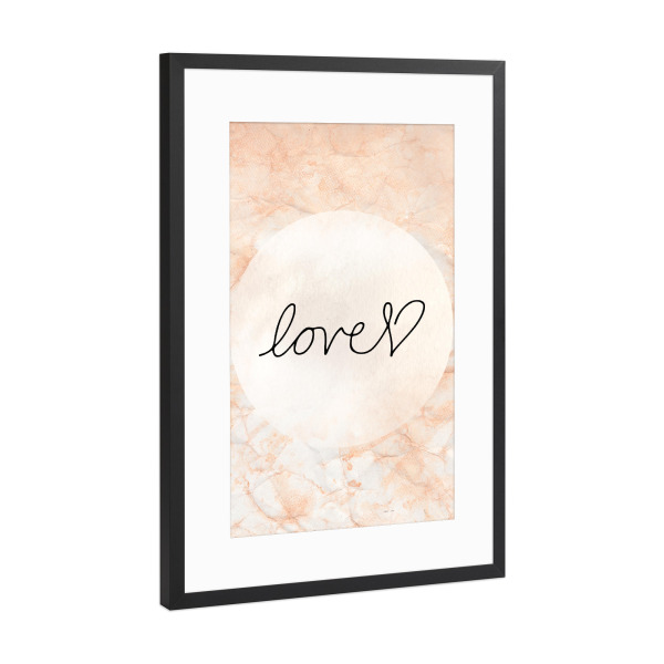 Poster mit Rahmen Schwarz (Metallic) "Love 6" artboxONE - Typografie,Menschen,Liebe