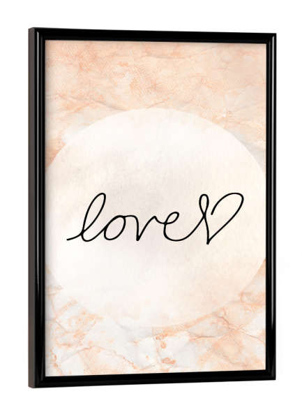 Poster mit schwarzem Rahmen "Love 6" artboxONE - Typografie,Menschen,Liebe