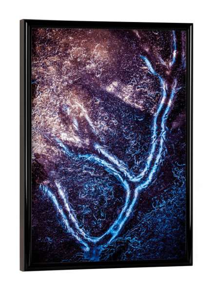 Poster mit schwarzem Rahmen "Eiszweig III" artboxONE - Natur,Abstrakt