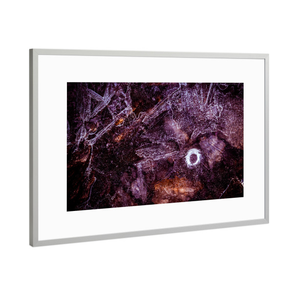 Poster mit Rahmen Silber "Eiskunst XXVIII" artboxONE - Natur,Abstrakt