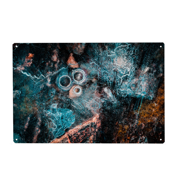 Metall Poster "Eiskunst XXVI" artboxONE - Natur,Abstrakt