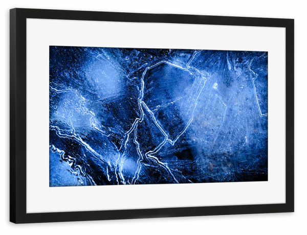 Poster mit Rahmen schwarz "Eisblitz" artboxONE - Natur,Abstrakt