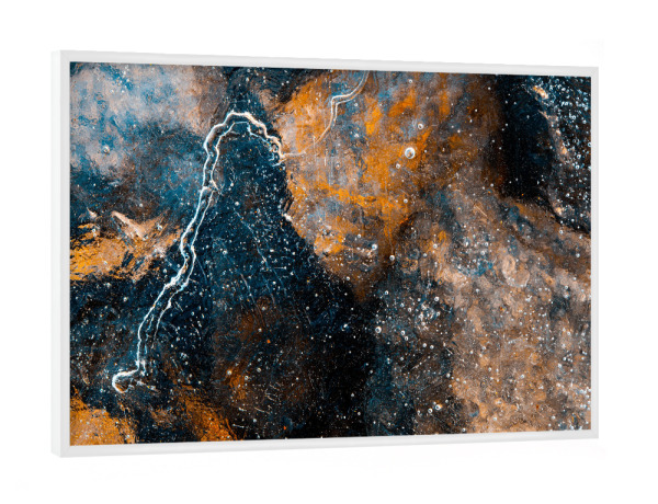 Poster mit weißem Rahmen "Eiskunst XXIV" artboxONE - Natur,Abstrakt