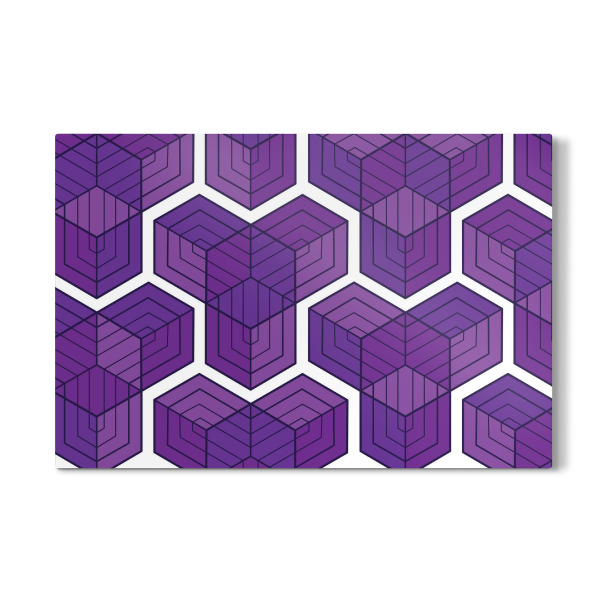 Galerie-Print "Geometrie Lila Große Figuren Weiße Hintergrund" 30x20 cm artboxONE