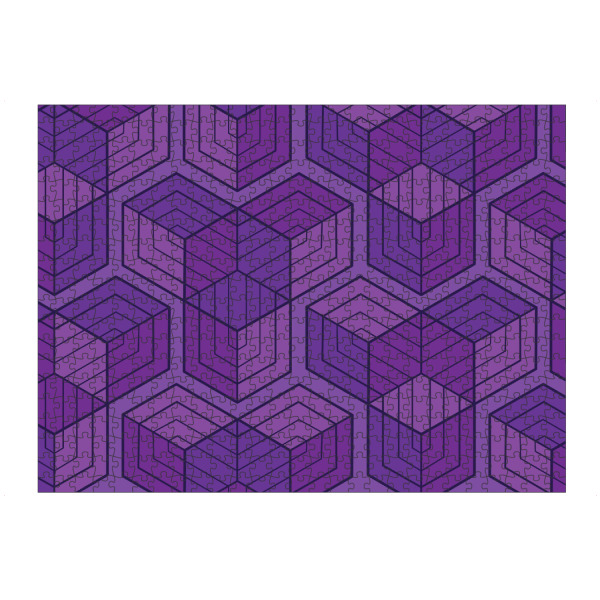 artboxONE Puzzle "Geometrie Lila Große Figuren" artboxONE - Geometrie - Geometrie lila große figuren,Regenbogen,3d,Muster