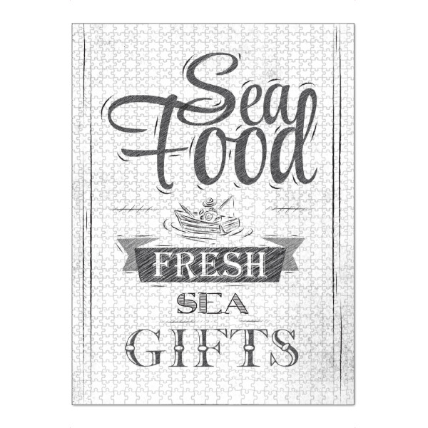 Puzzle Ravensburger "Meeresfrüchte Kohle" artboxONE - Essen & Trinken,Schwarzweiß