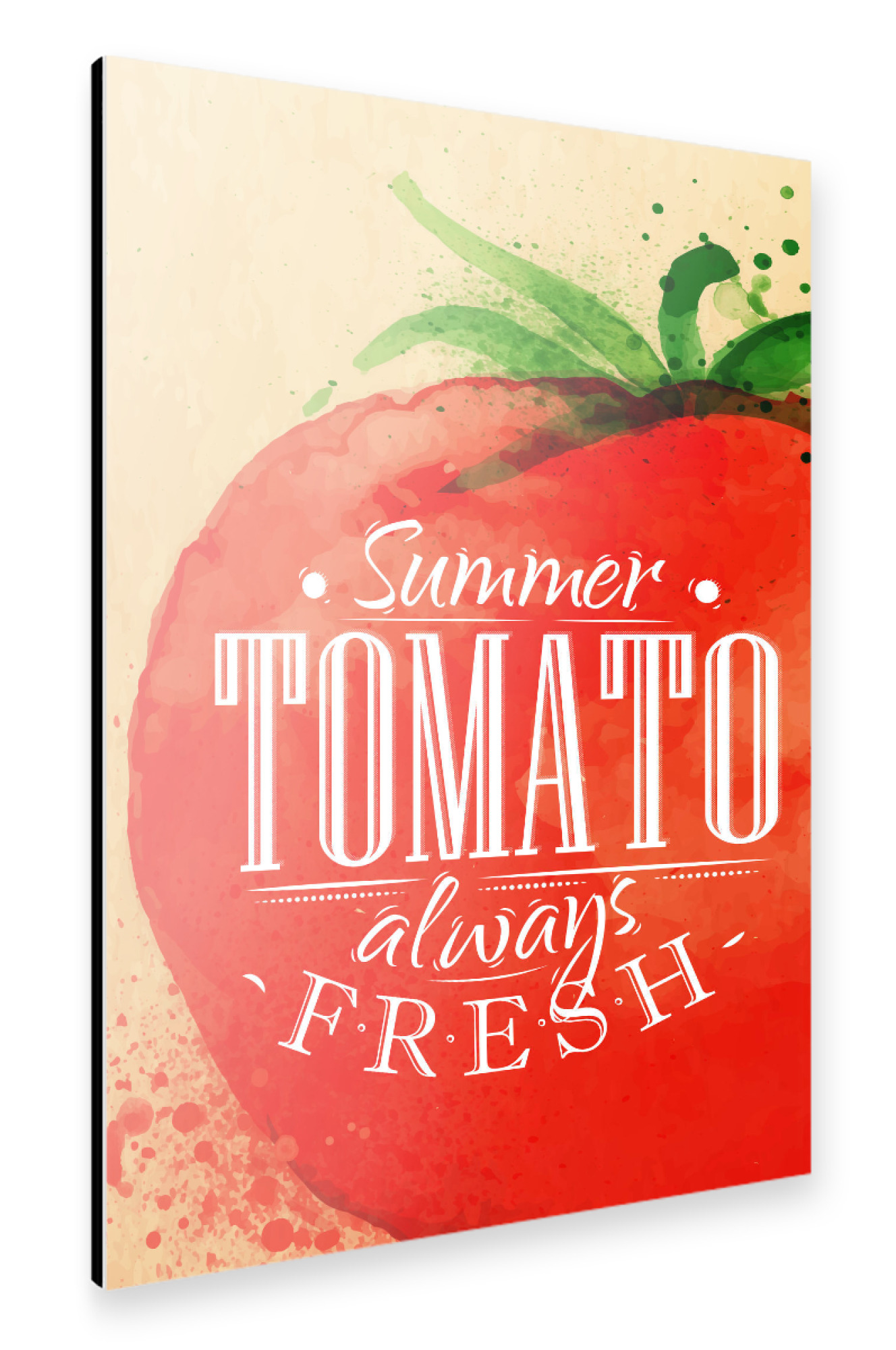 Alu-Dibond "Tomate Aquarell" 75x50 cm artboxONE