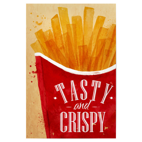 Poster 30x20 cm "Pommes Frites" artboxONE - Essen & Trinken