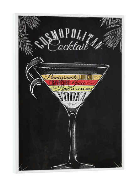 Poster mit weißem Rahmen "Cosmopolitan" artboxONE - Essen & Trinken,Schwarzweiß