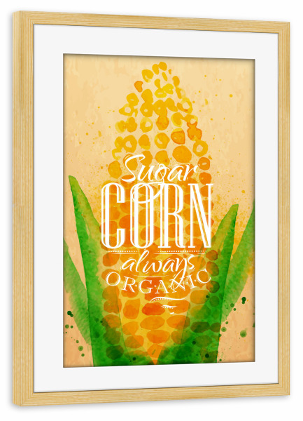 Poster mit Rahmen kiefer "Corn 2" artboxONE - Essen & Trinken