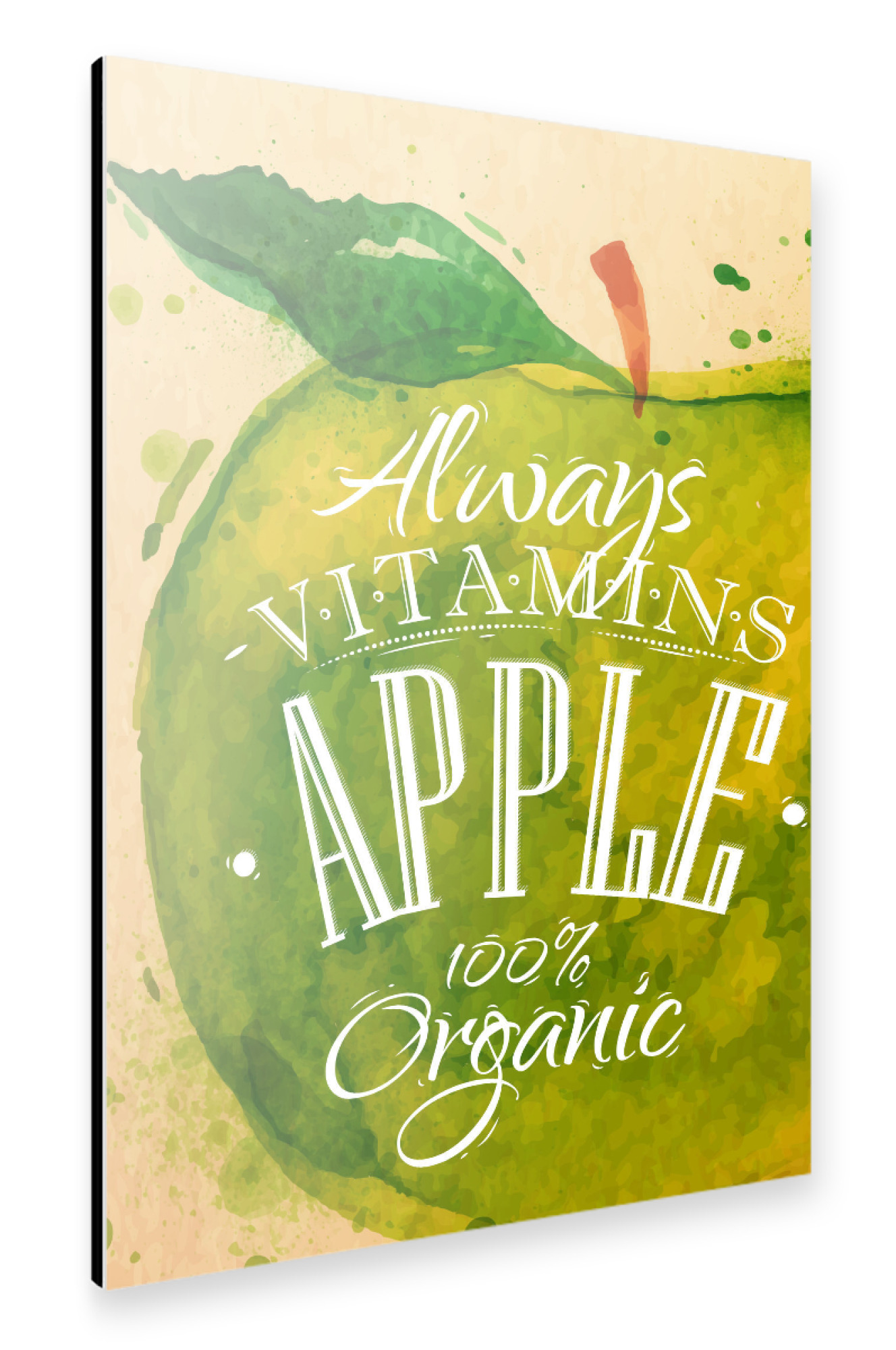 Alu-Dibond "Apfel Aquarell" 30x20 cm artboxONE