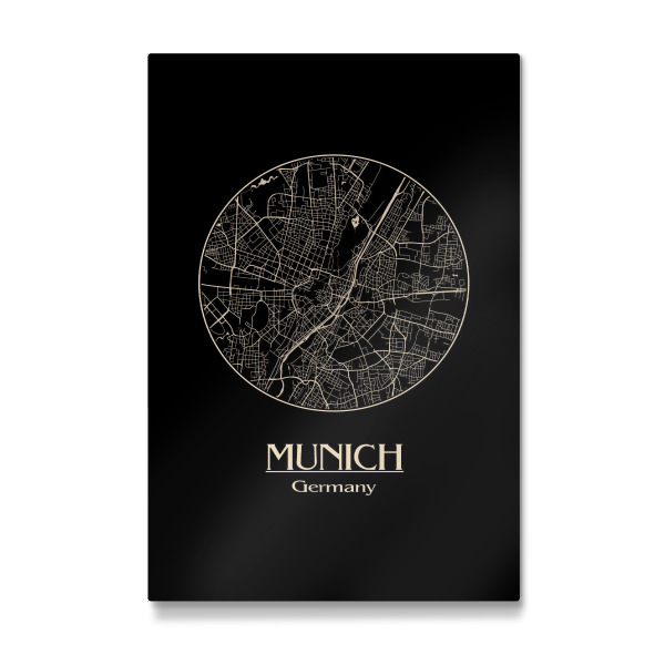 Galerie-Print "Munich Germany Retro Map" 30x20 cm artboxONE