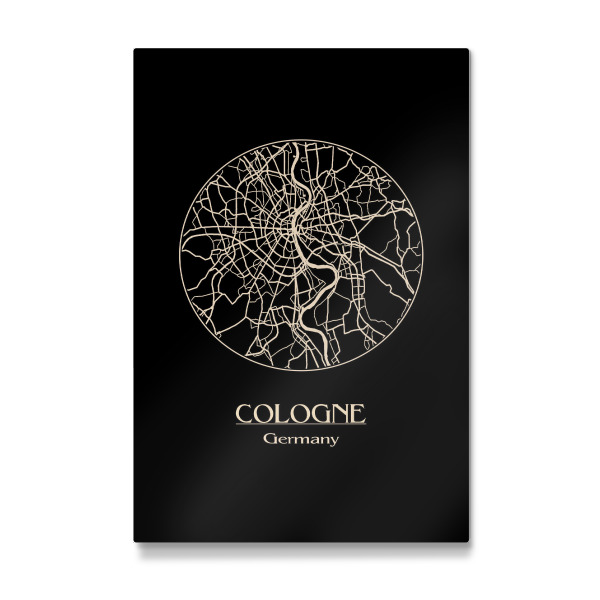 Galerie-Print "Cologne Germany Retro Map" 30x20 cm artboxONE
