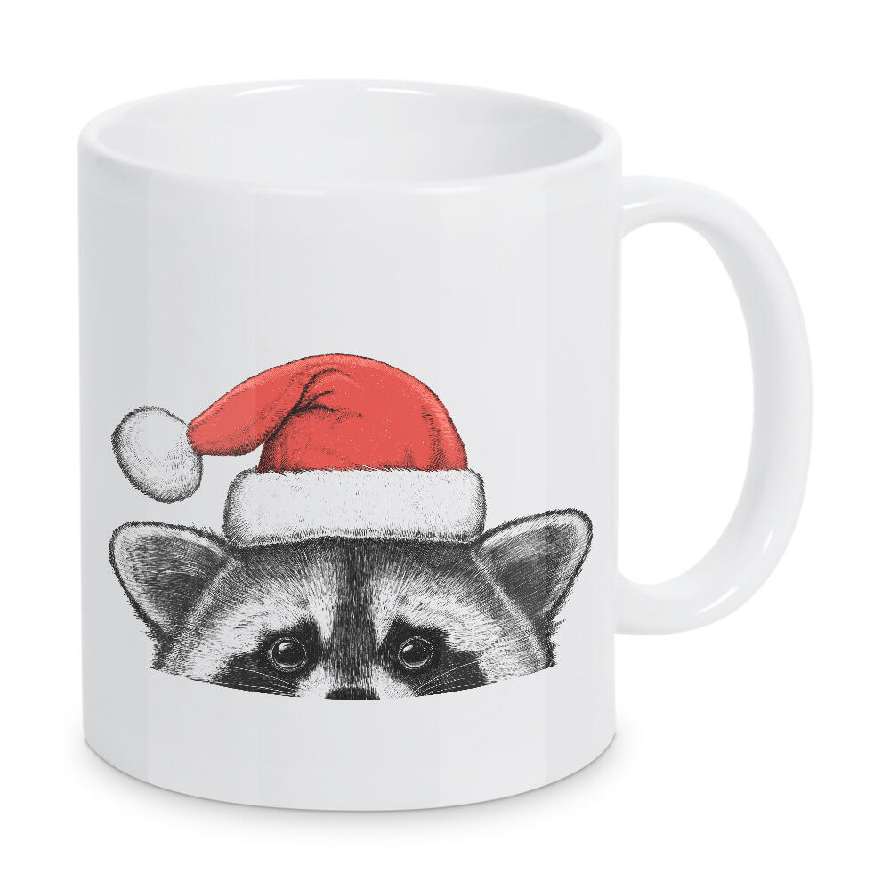 Tasse "Waschbär in Weihnachtsmütze" artboxONE - Tiere,Weihnachten