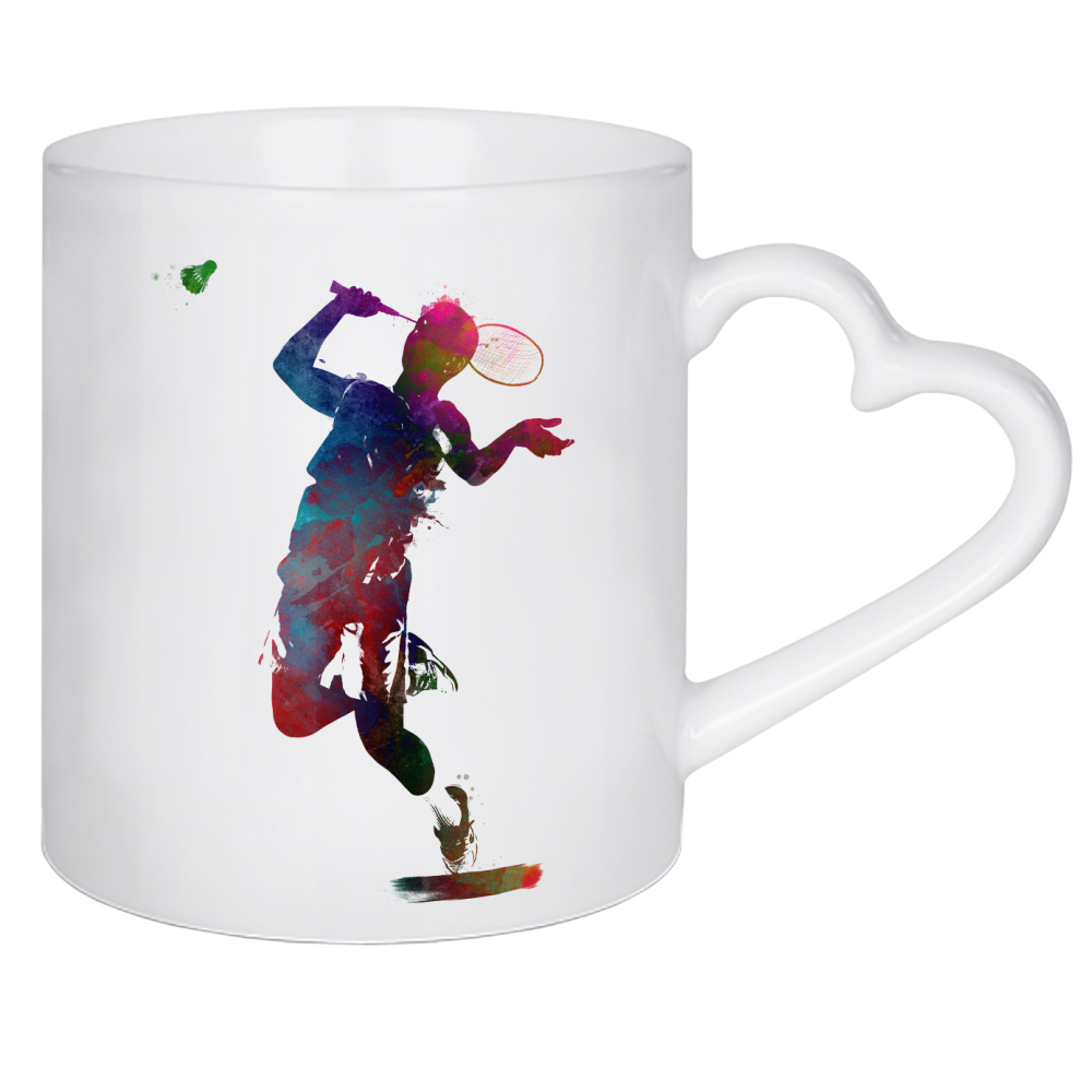 Herztasse "Badminton-Sport" artboxONE - Sport - Badminton,Sport,Spieler,Spiel,Illustration