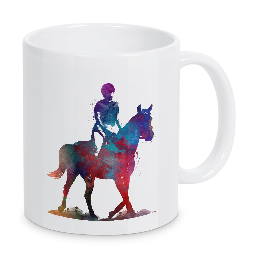 Tasse "Horsemanship sport colorful" artboxONE - Sport - Reitkunst,Sport,Reiten,Pferd,Illustration
