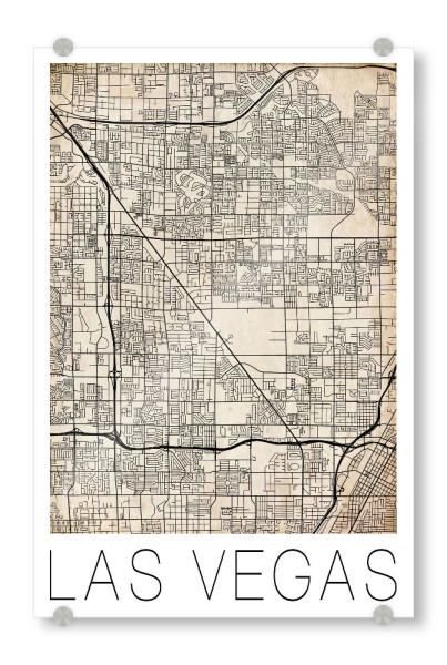 Acrylglasbild "Retro Mao of Las Vegas Nevada" artboxONE - Reise,Städte / Las Vegas - Retro,Mao,Las vegas,Nevada