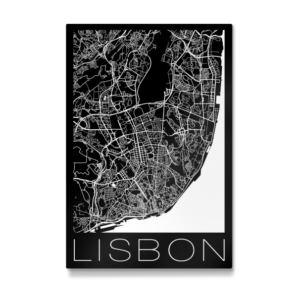 Galerie-Print "Retro Map of Lisbon Portugal" 30x20 cm artboxONE