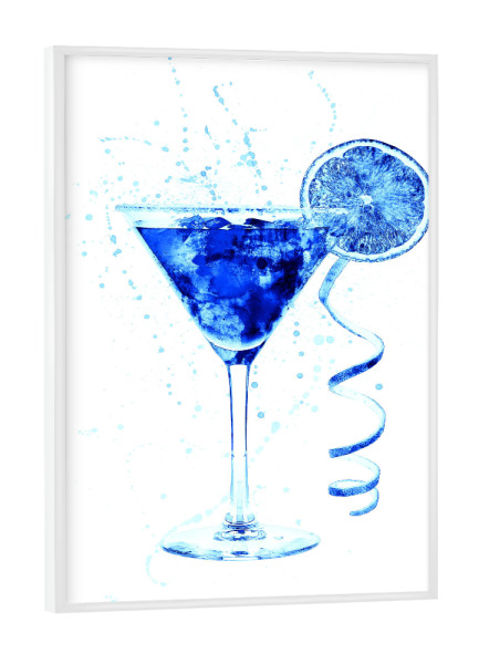Poster mit weißem Rahmen "Cocktail Glass Watercolor 11" artboxONE - Essen & Trinken