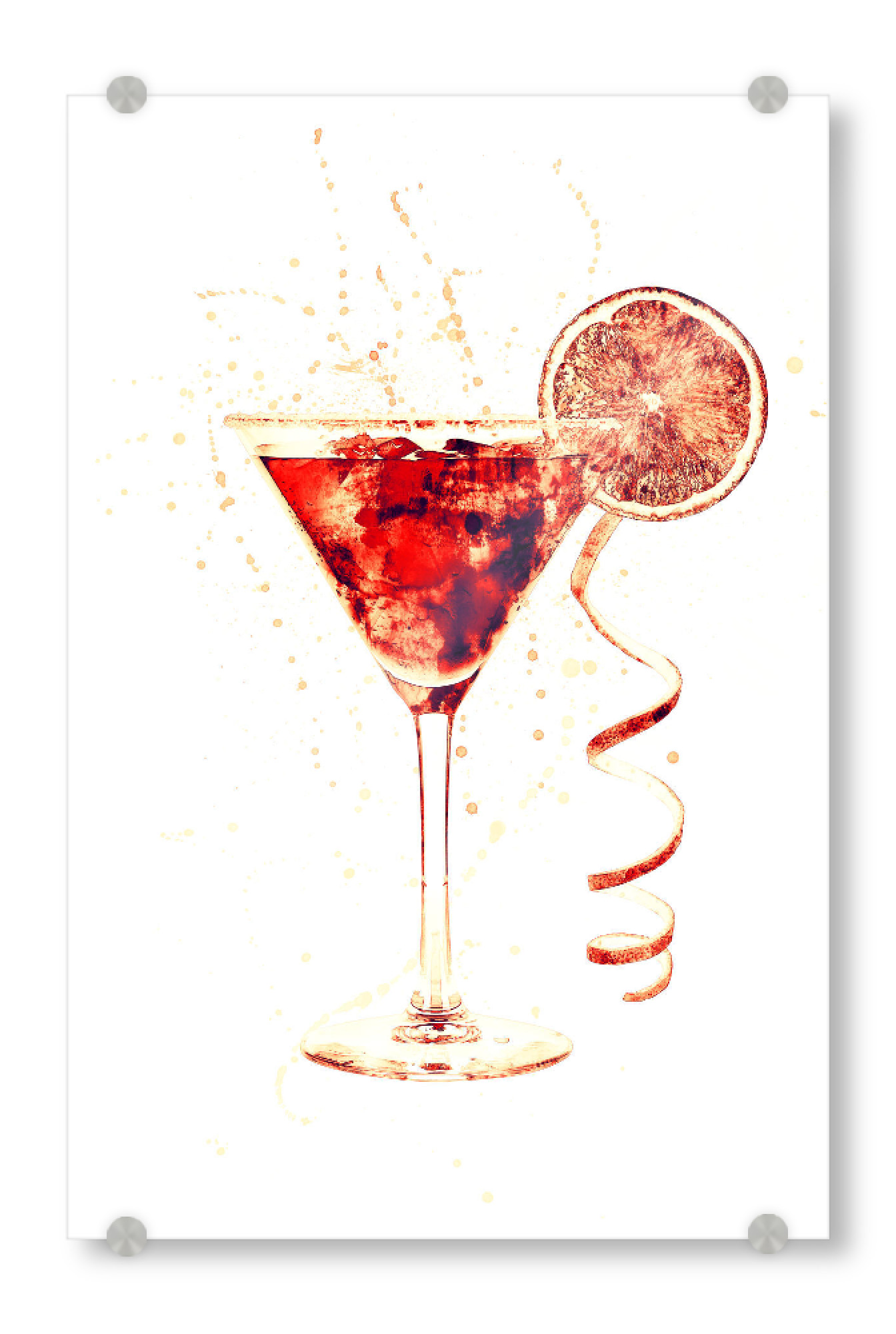 Acrylglasbild "Cocktail Glass Watercolor 10" artboxONE - Essen & Trinken