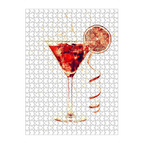 artboxONE Puzzle "Cocktail Glass Watercolor 10" artboxONE - Essen & Trinken