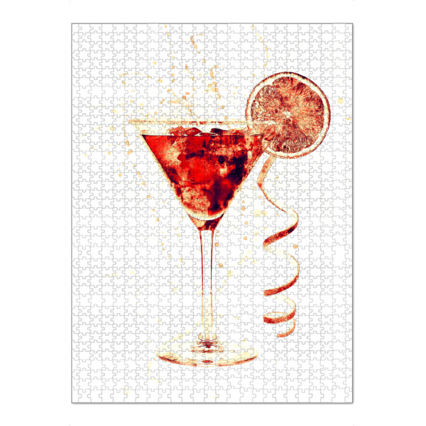Puzzle Ravensburger "Cocktail Glass Watercolor 10" artboxONE - Essen & Trinken