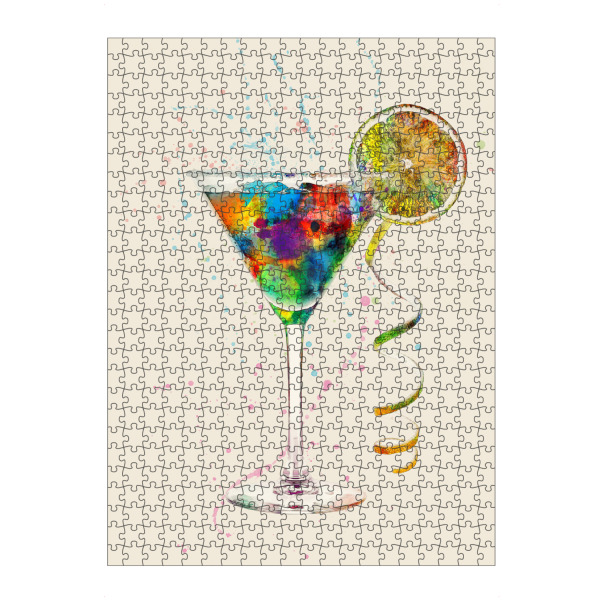 Puzzle Ravensburger "Cocktail Glass Watercolor 9" artboxONE - Essen & Trinken