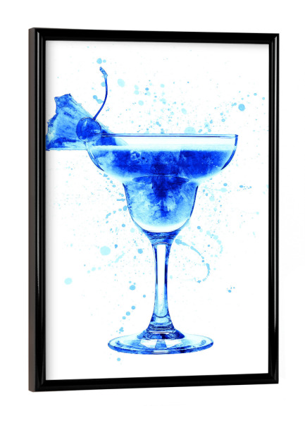 Poster mit schwarzem Rahmen "Cocktail Glass Watercolor 8" artboxONE - Essen & Trinken