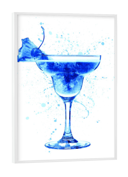 Poster mit weißem Rahmen "Cocktail Glass Watercolor 8" artboxONE - Essen & Trinken