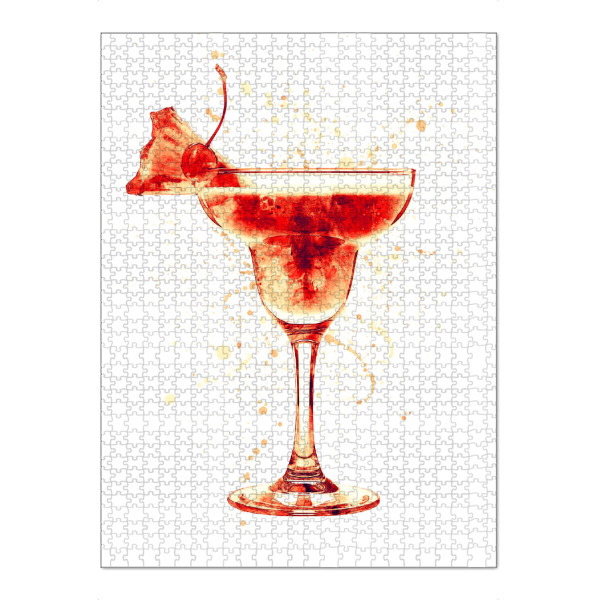 Puzzle Ravensburger "Cocktail Glass Watercolor 7" artboxONE - Essen & Trinken
