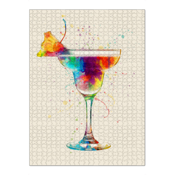 Puzzle Ravensburger "Cocktail Glass Watercolor 6" artboxONE - Essen & Trinken