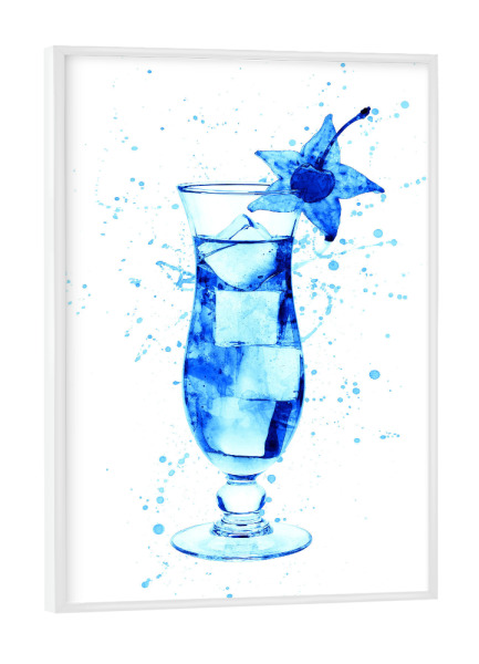 Poster mit weißem Rahmen "Cocktail Glass Watercolor 5" artboxONE - Essen & Trinken