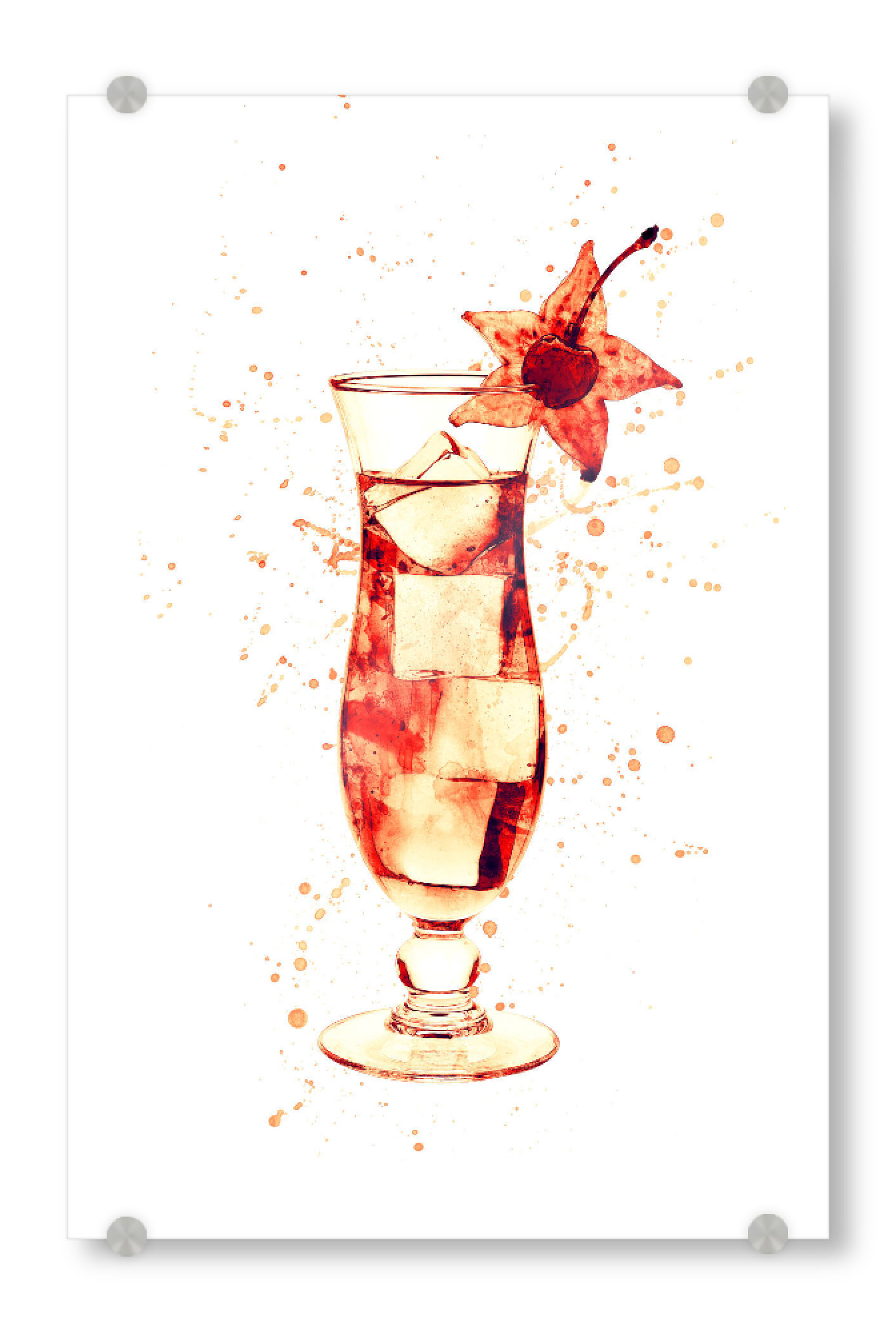 Acrylglasbild "Cocktail Glass Watercolor 4" artboxONE - Essen & Trinken