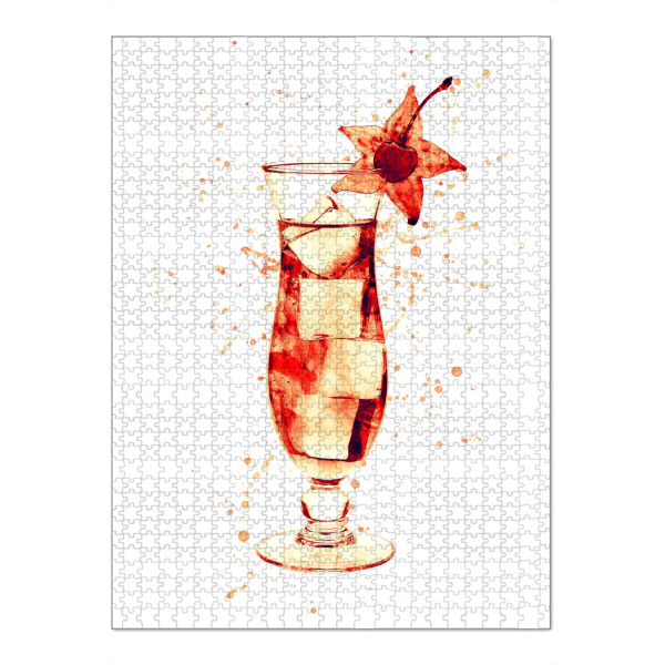 Puzzle Ravensburger "Cocktail Glass Watercolor 4" artboxONE - Essen & Trinken