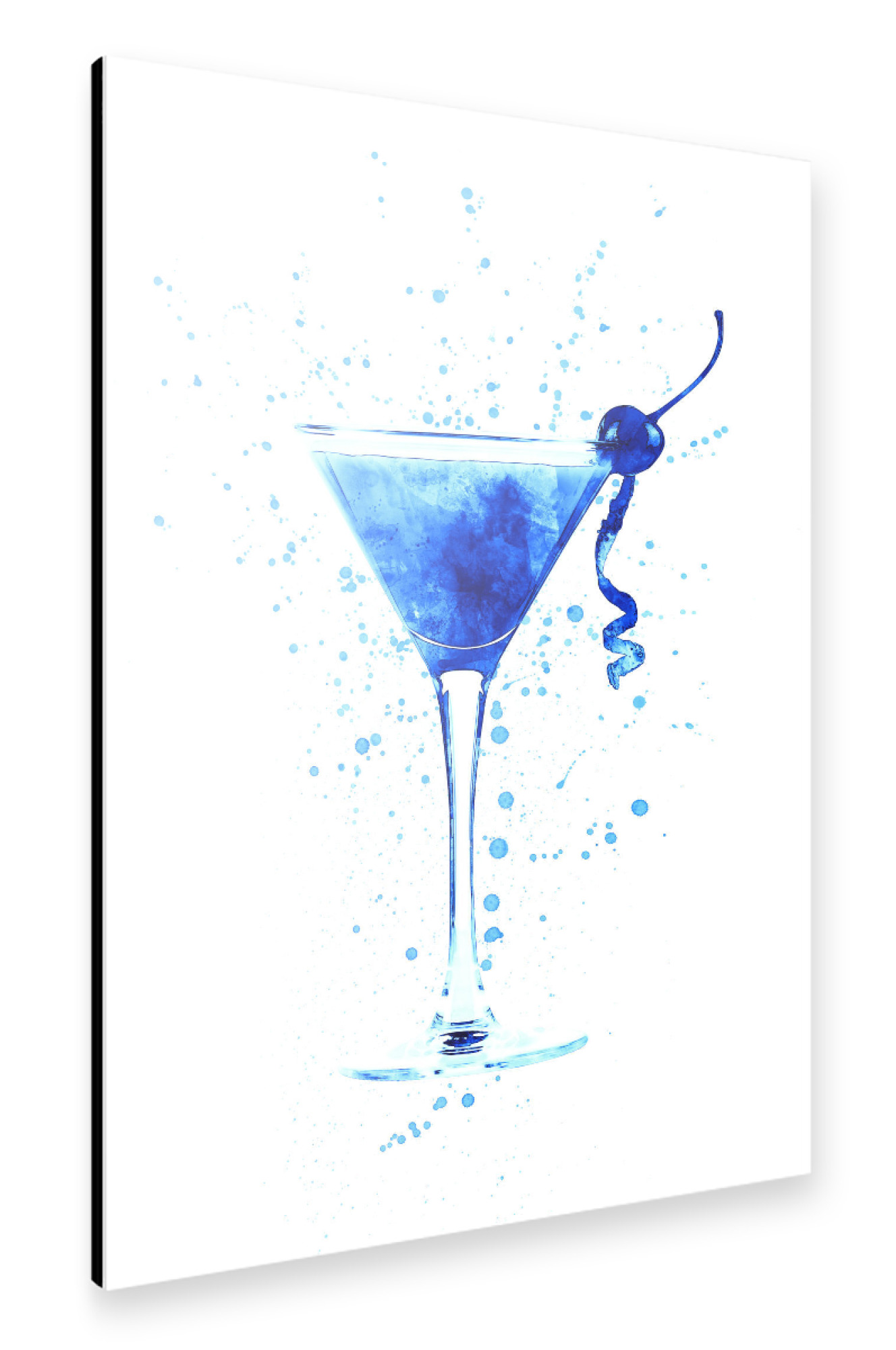Alu-Dibond "Cocktail Glass Watercolor 2" 30x20 cm artboxONE
