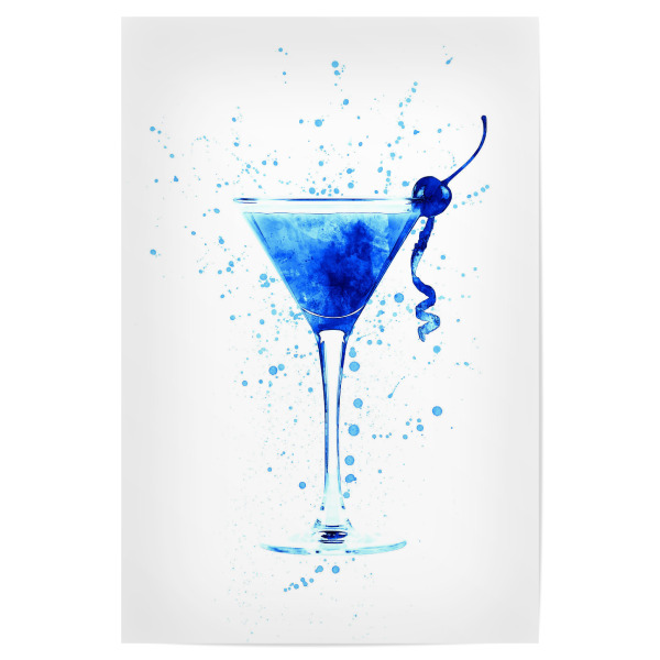 Poster 30x20 cm "Cocktail Glass Watercolor 2" artboxONE - Essen & Trinken