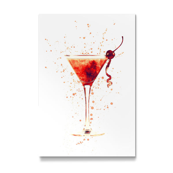 Galerie-Print "Cocktail Glass Watercolor Red" 30x20 cm artboxONE