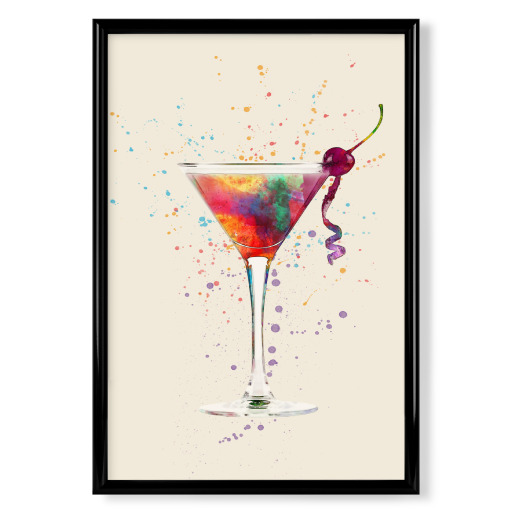 Cocktail Glass Watercolor